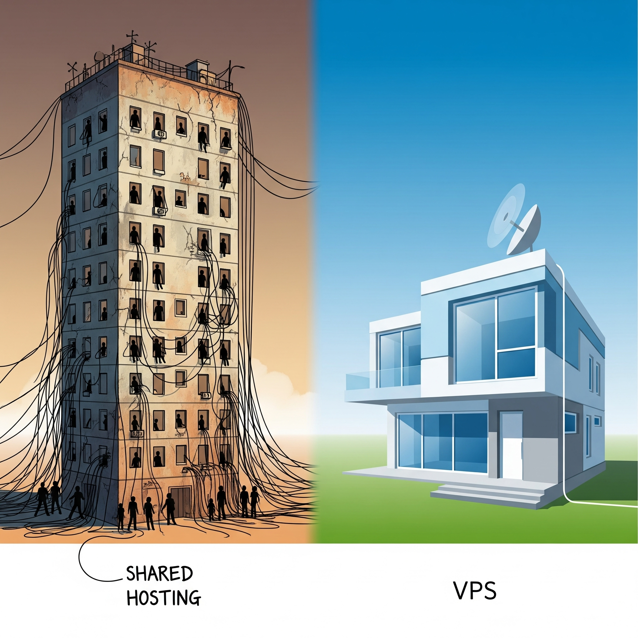 Avantajele găzduirii VPS față de shared hosting