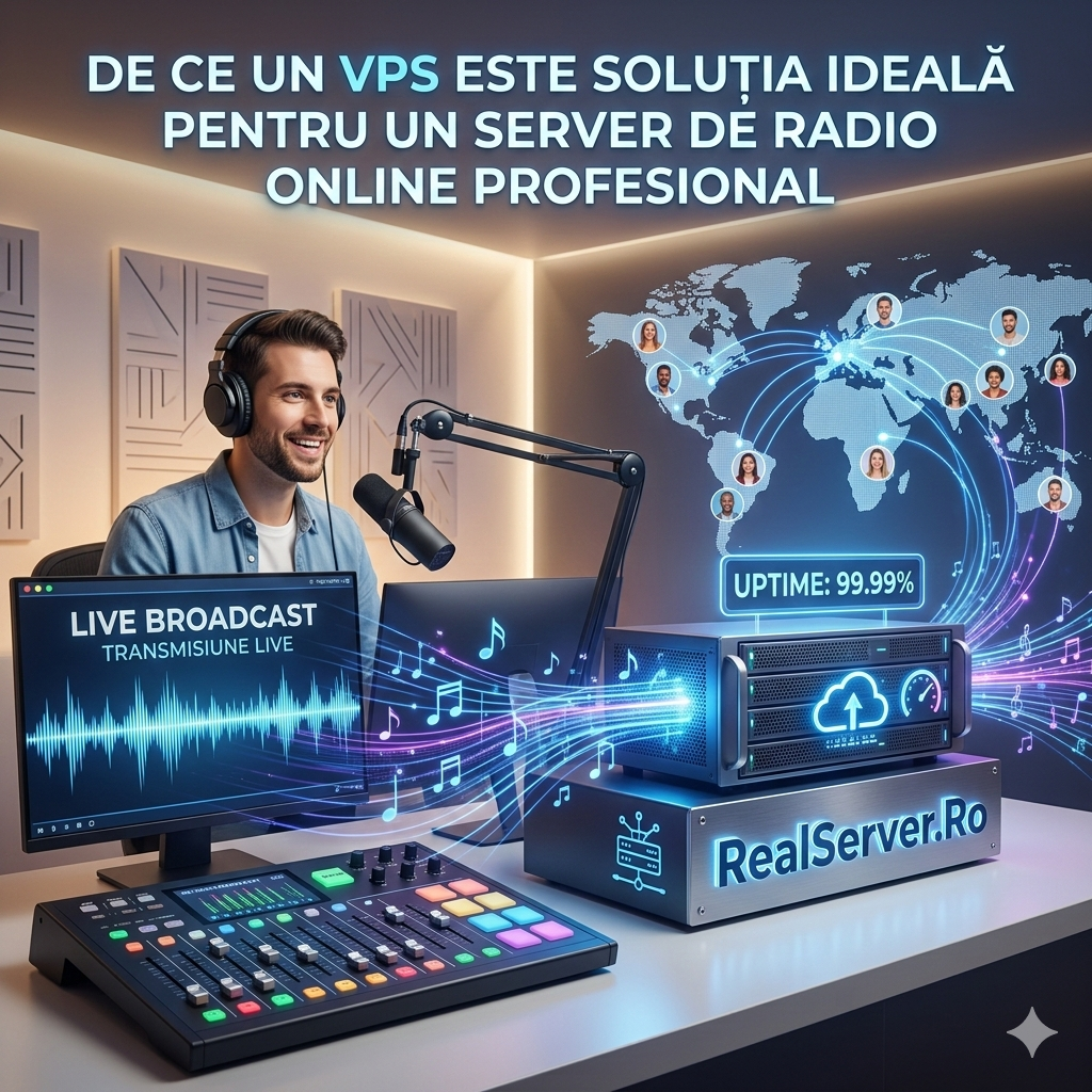 De ce un VPS este Soluția Ideală pentru un Server de Radio Online Profesional